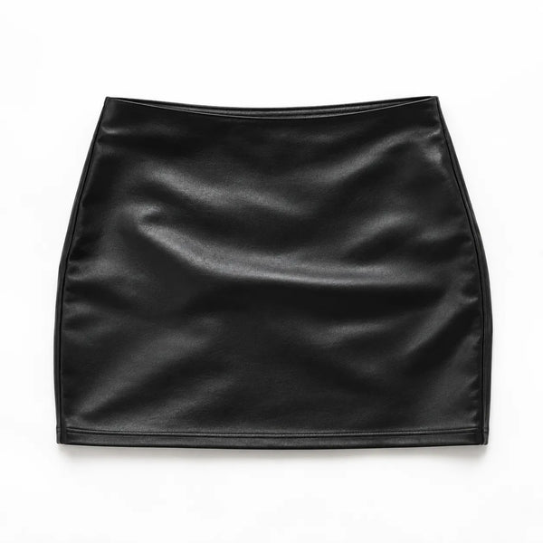 LEATHER MICRO MINI SKIRT