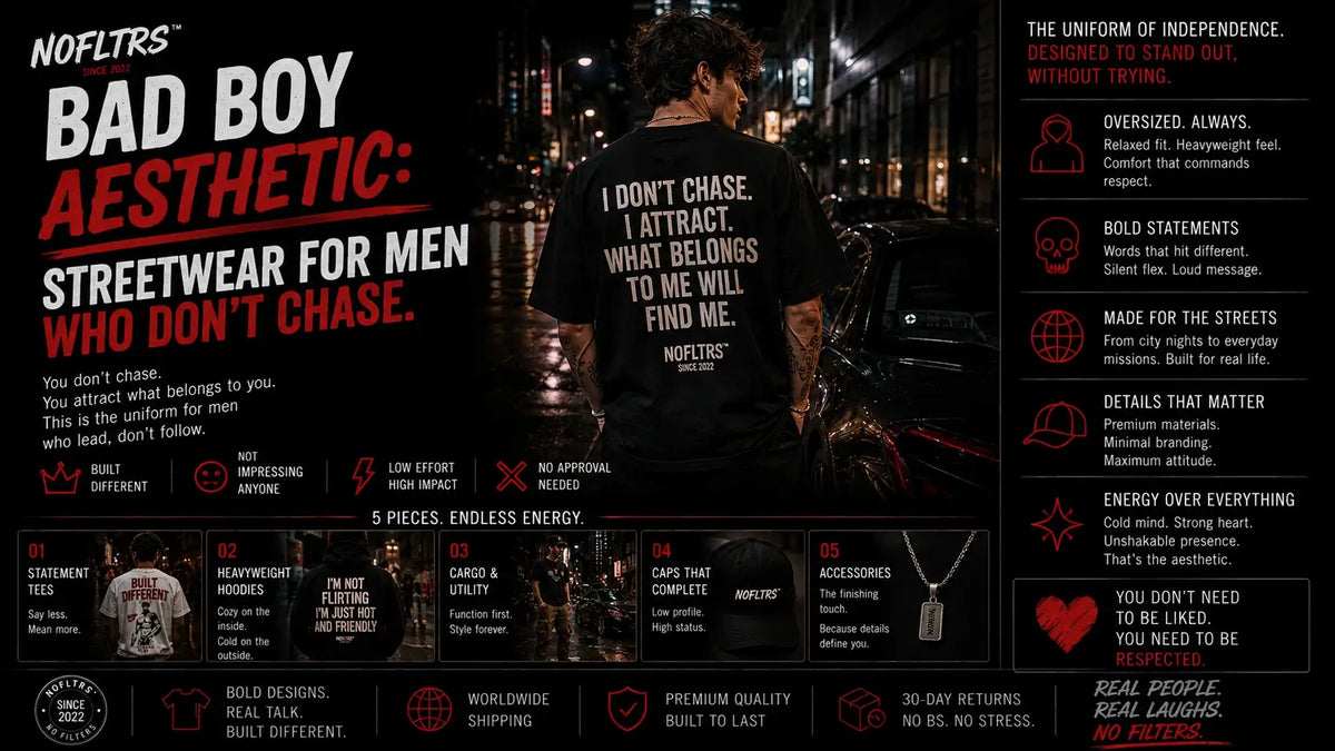 Bad Boy Aesthetic: Streetwear for Men Who Don't Chase