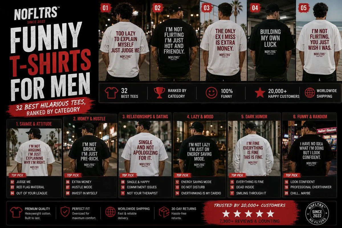 Funny T-Shirts for Men — 32 Best Hilarious Tees, Ranked by Category