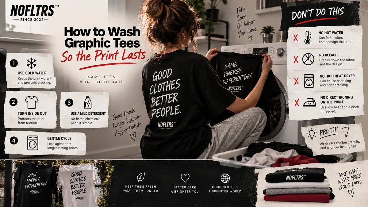 How to Wash Graphic Tees So the Print Lasts