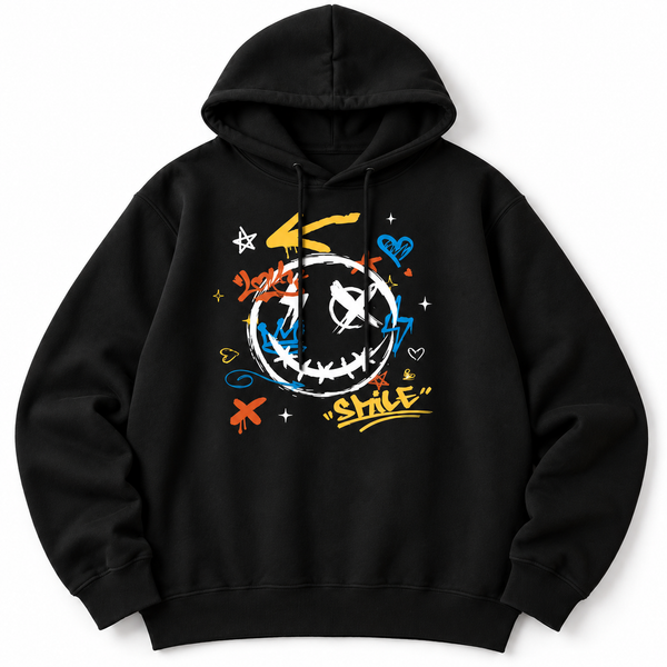 Graffiti Streetwear Hoodie – Oversized Unisex Graphic Streetwear Hoodie