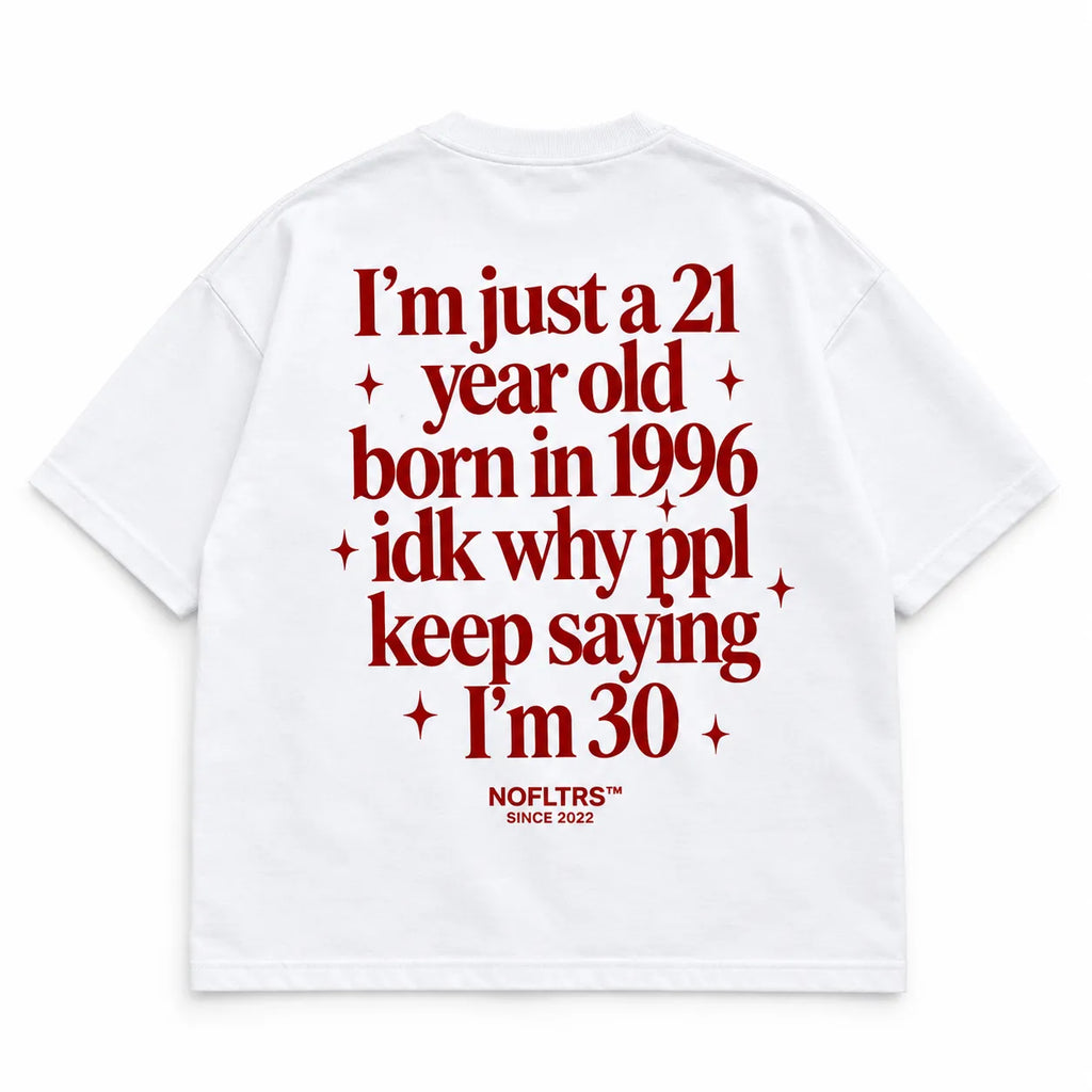 I'M JUST A 21 YEAR OLD BORN IN 1996 IDK WHY PPL KEEP SAYING I'M 30