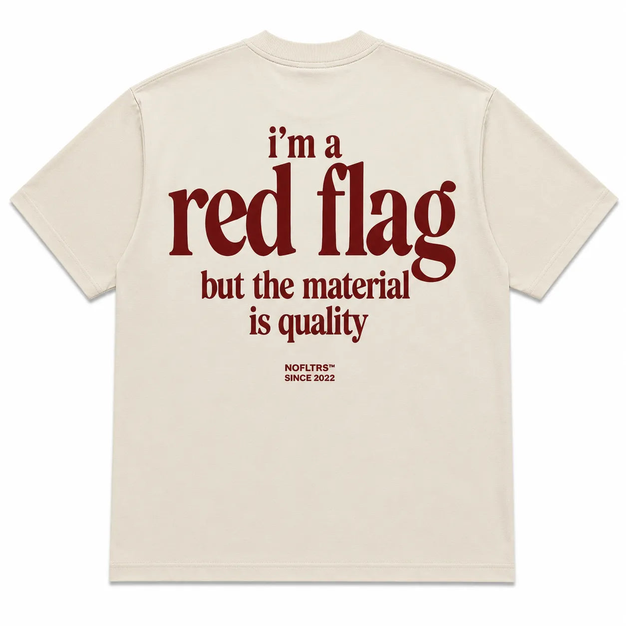 I'M A RED FLAG BUT THE MATERIAL IS QUALITY