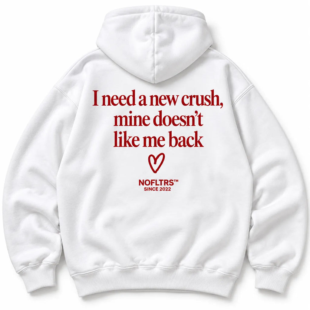 I NEED A NEW CRUSH, MINE DOESN'T LIKE ME BACK HOODIE