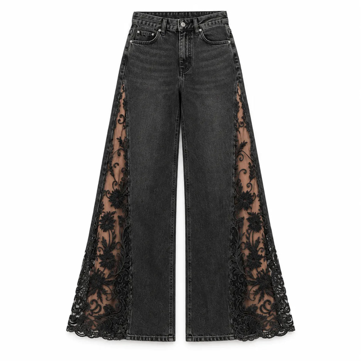 LACE WIDE LEG JEANS