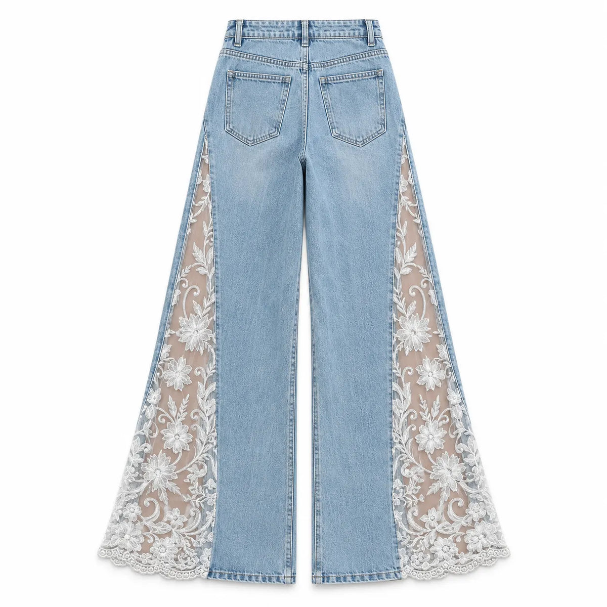 LACE WIDE LEG JEANS