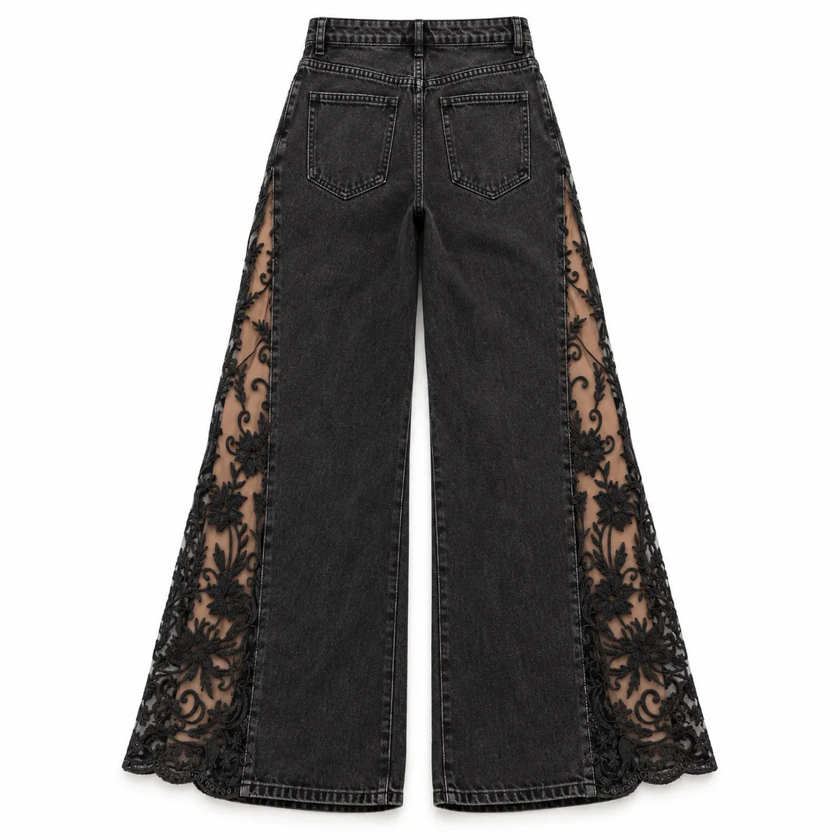 LACE WIDE LEG JEANS