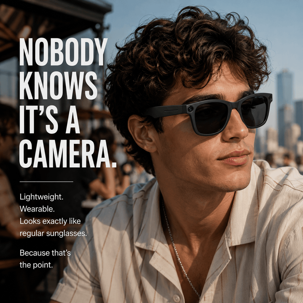 NOFLTRS POV GLASSES™ — Hands-Free Camera Glasses