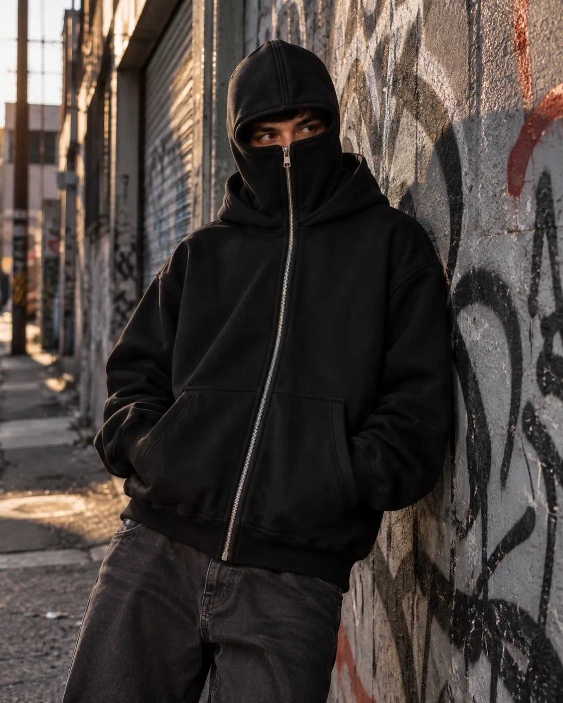 ANTI SOCIAL BALACLAVA ZIP-UP HOODIE