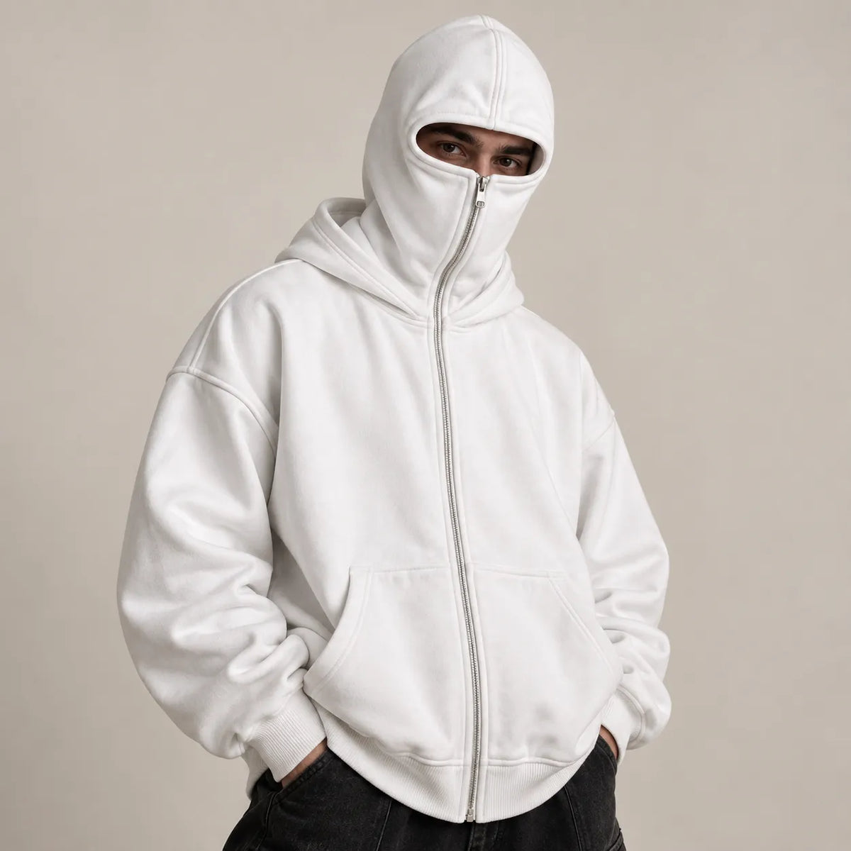 ANTI SOCIAL BALACLAVA ZIP-UP HOODIE