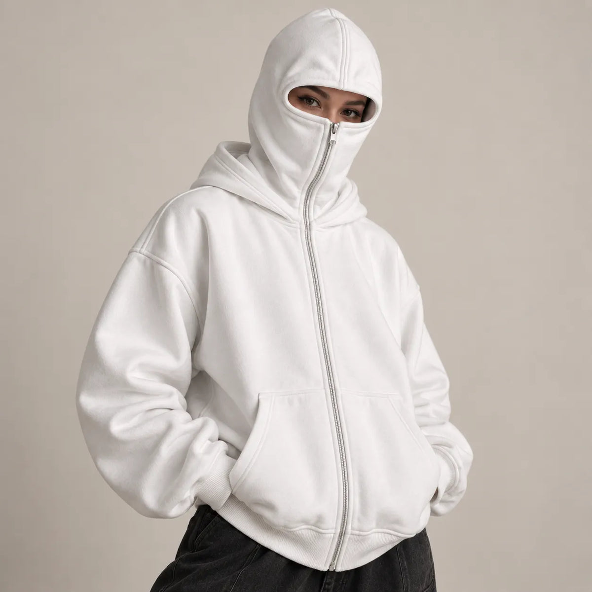 ANTI SOCIAL BALACLAVA ZIP-UP HOODIE