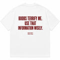 BOOBS TERRIFY ME. USE THAT INFORMATION WISELY.