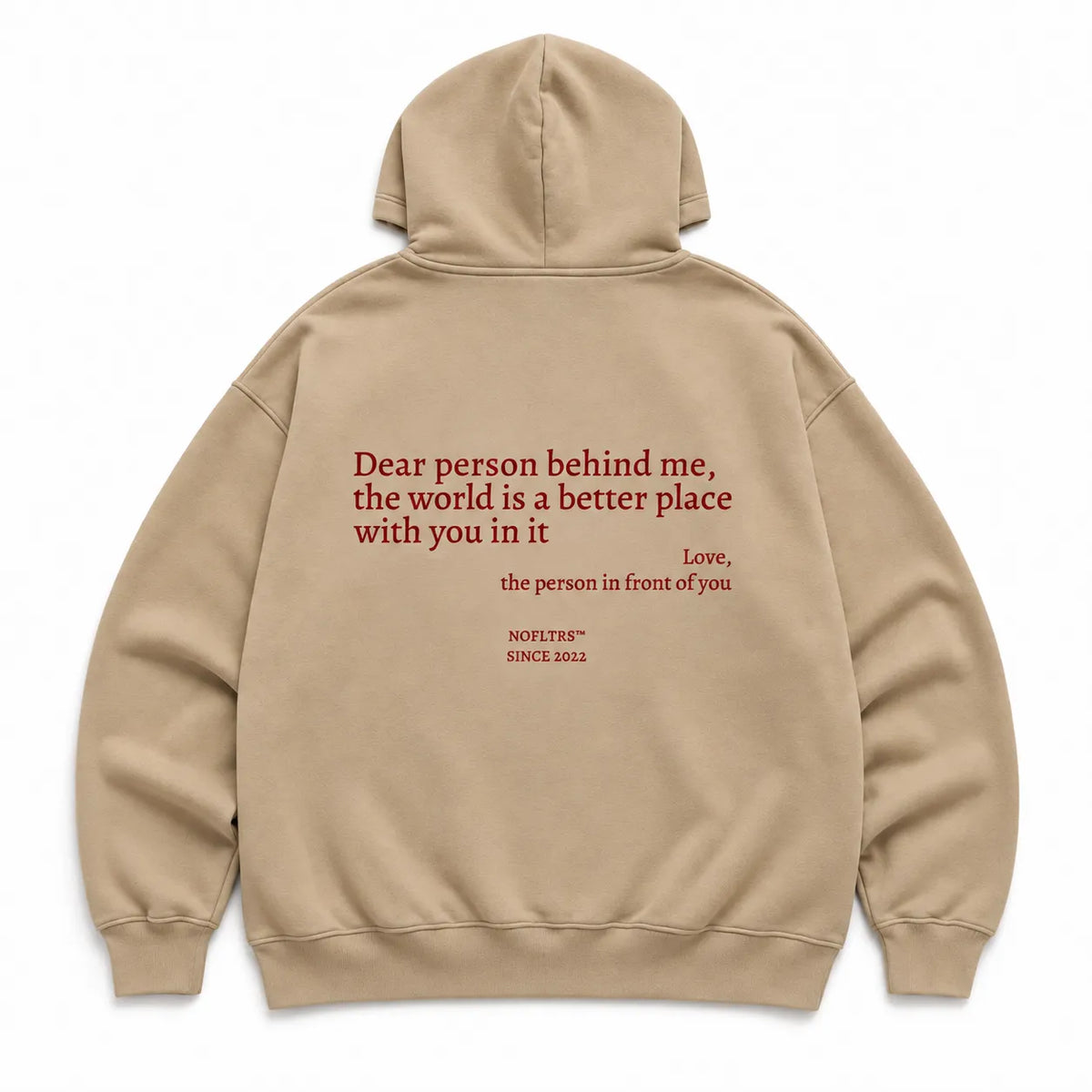 DEAR PERSON BEHIND ME THE WORLD IS A BETTER PLACE WITH YOU IN IT Hoodie