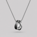 Double Ring Pendant Necklace