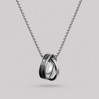 Double Ring Pendant Necklace