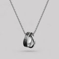 Double Ring Pendant Necklace