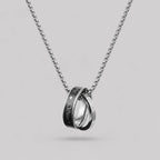 Double Ring Pendant Necklace