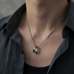 Double Ring Pendant Necklace