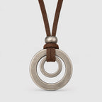 Ring Leather Cord Necklace
