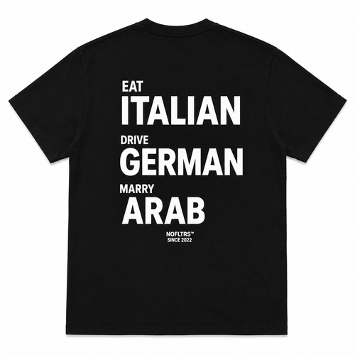 EAT ITALIAN DRIVE GERMAN MARRY ARAB