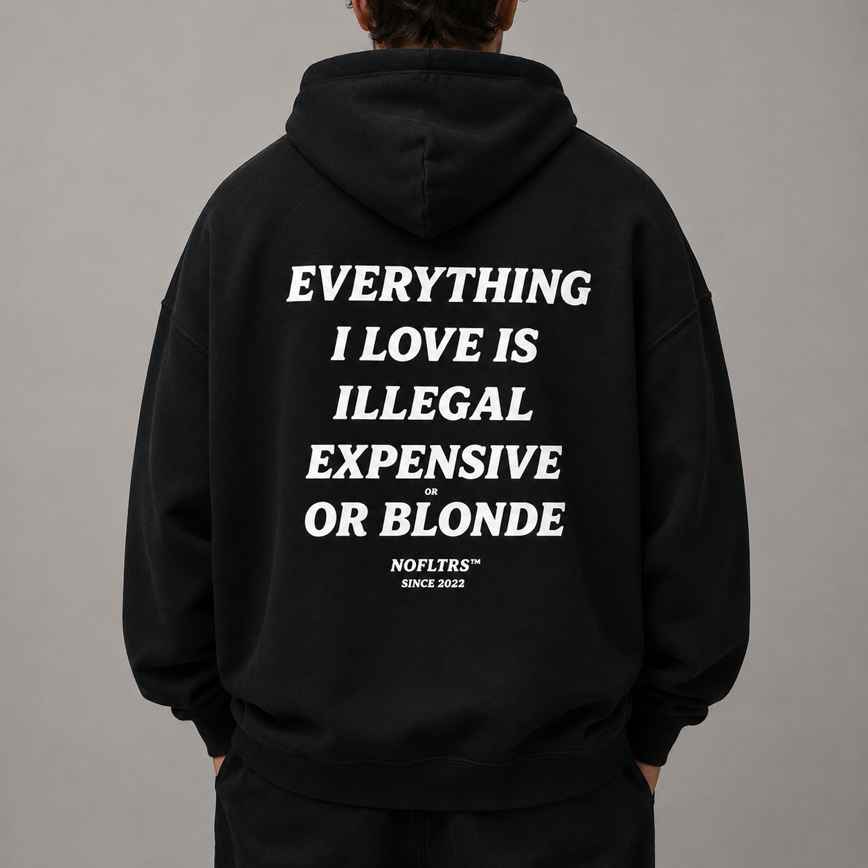 EVERYTHING I LOVE IS ILLEGAL EXPENSIVE OR BLONDE Hoodie