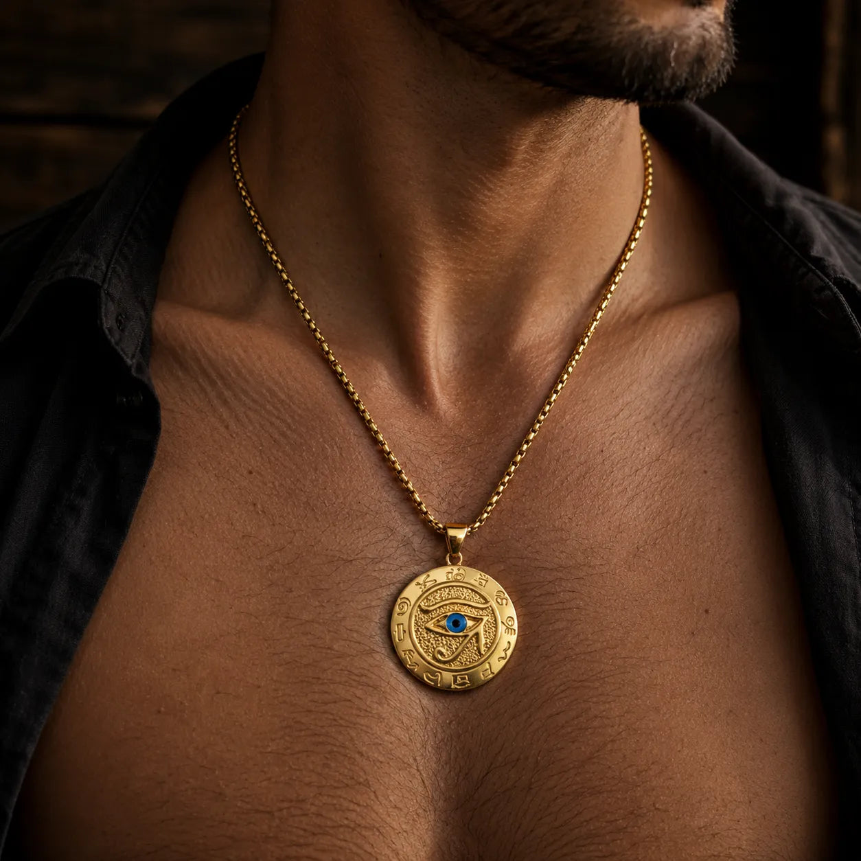 Eye of Horus Medallion Necklace