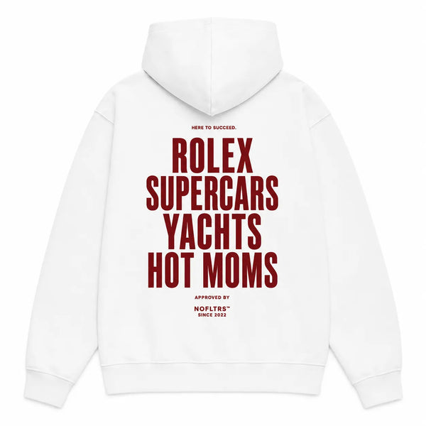 HERE TO SUCCEED ROLEX SUPERCARS YACHTS HOT MOMS Hoodie