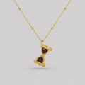 Hourglass Garnet Necklace
