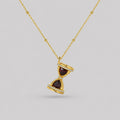 Hourglass Garnet Necklace
