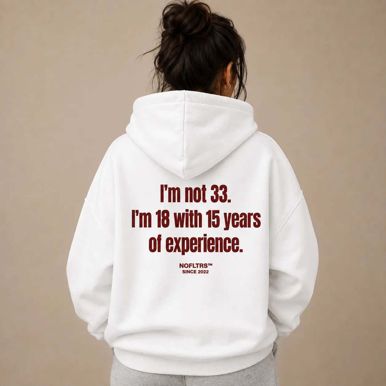 I'M NOT 33 I'M 18 WITH 15 YEARS OF EXPERIENCE HOODIE