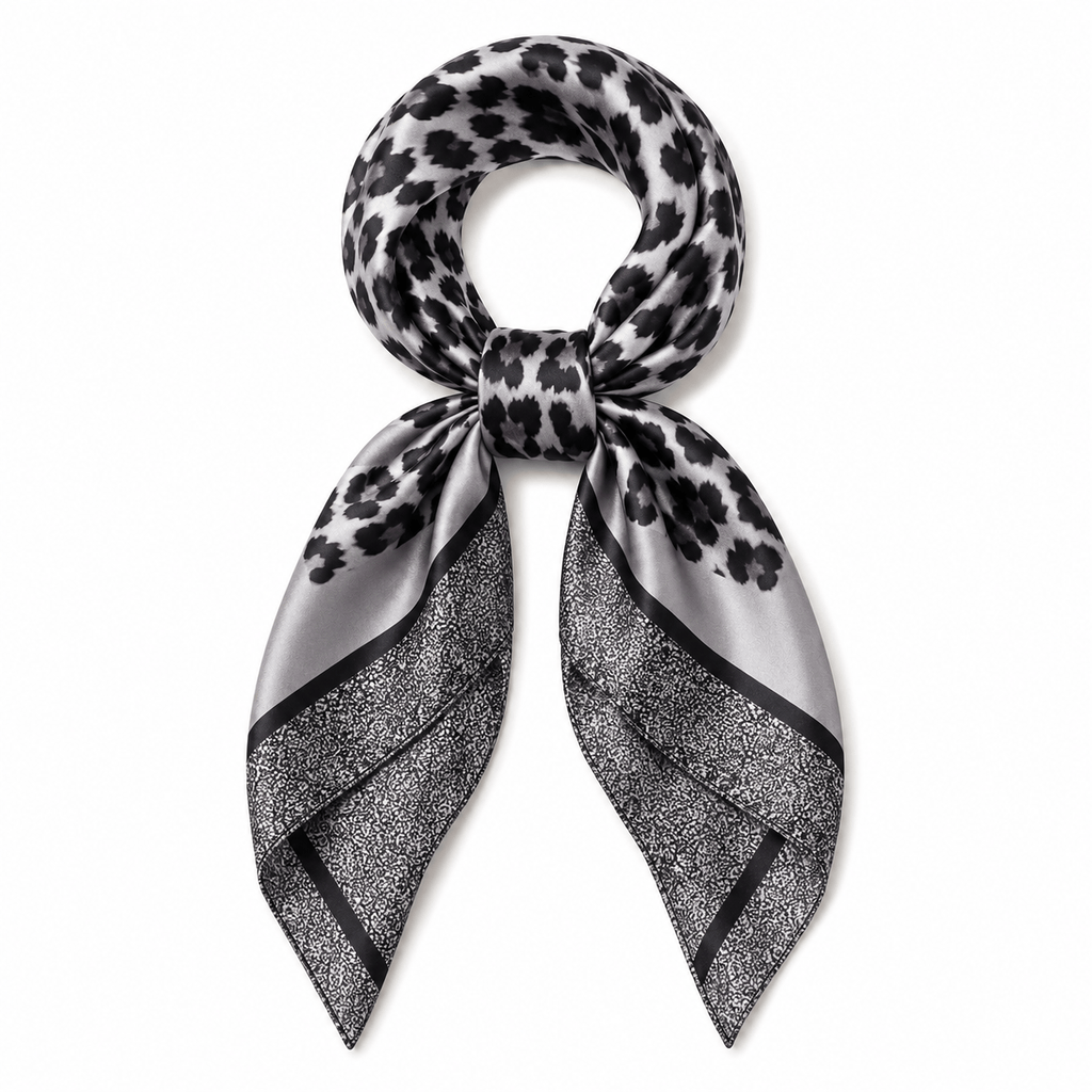 Leopard Print Square Scarf