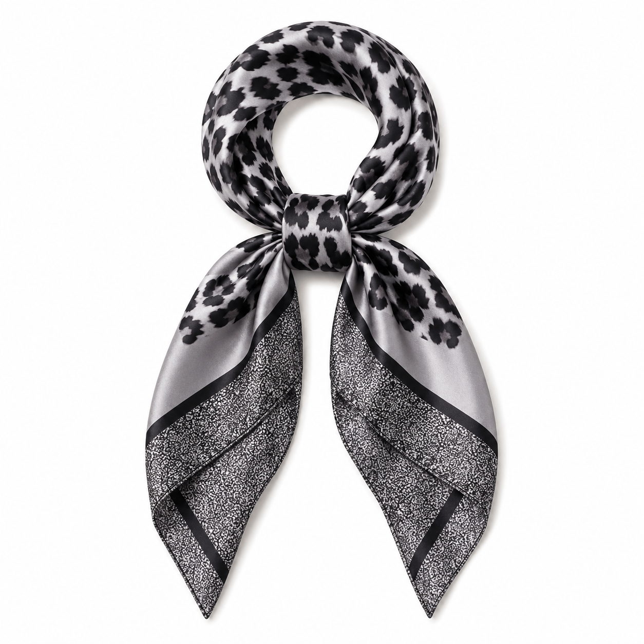 Leopard Print Square Scarf