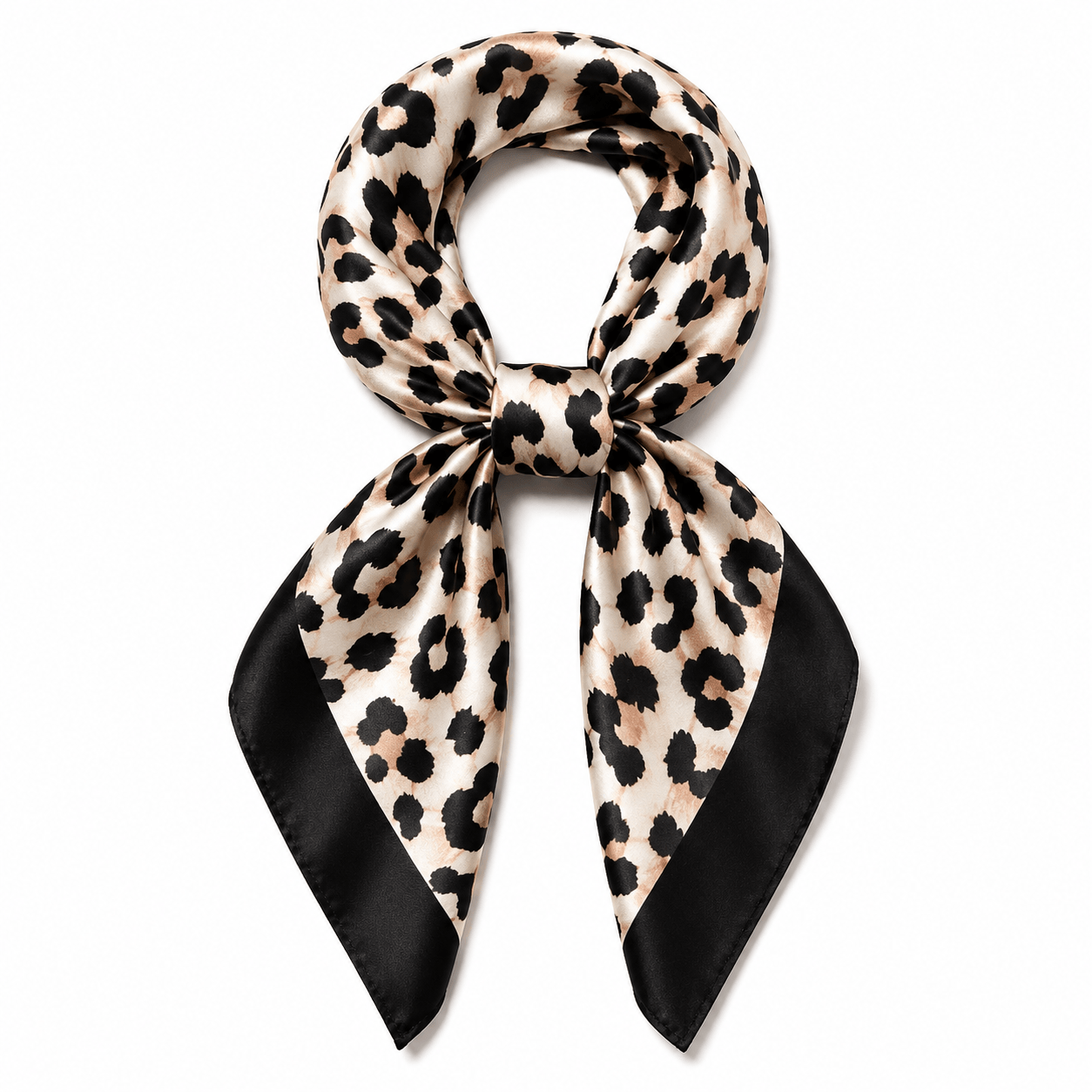 Leopard Print Square Scarf