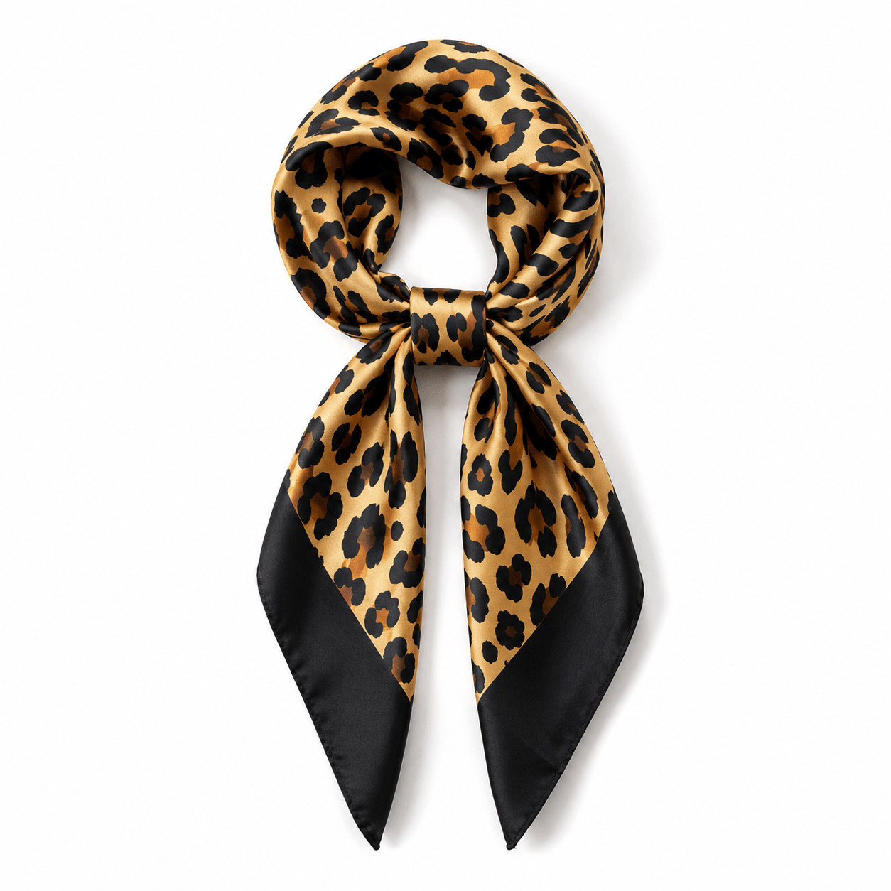 Leopard Print Square Scarf