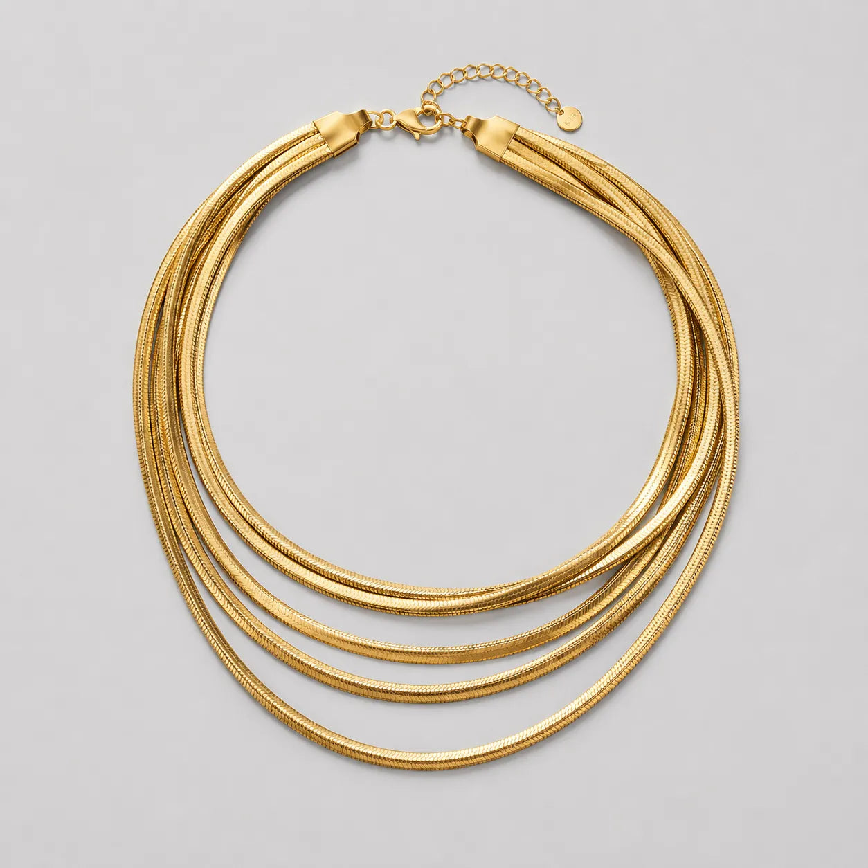 Layer Snake Chain Collar Necklace