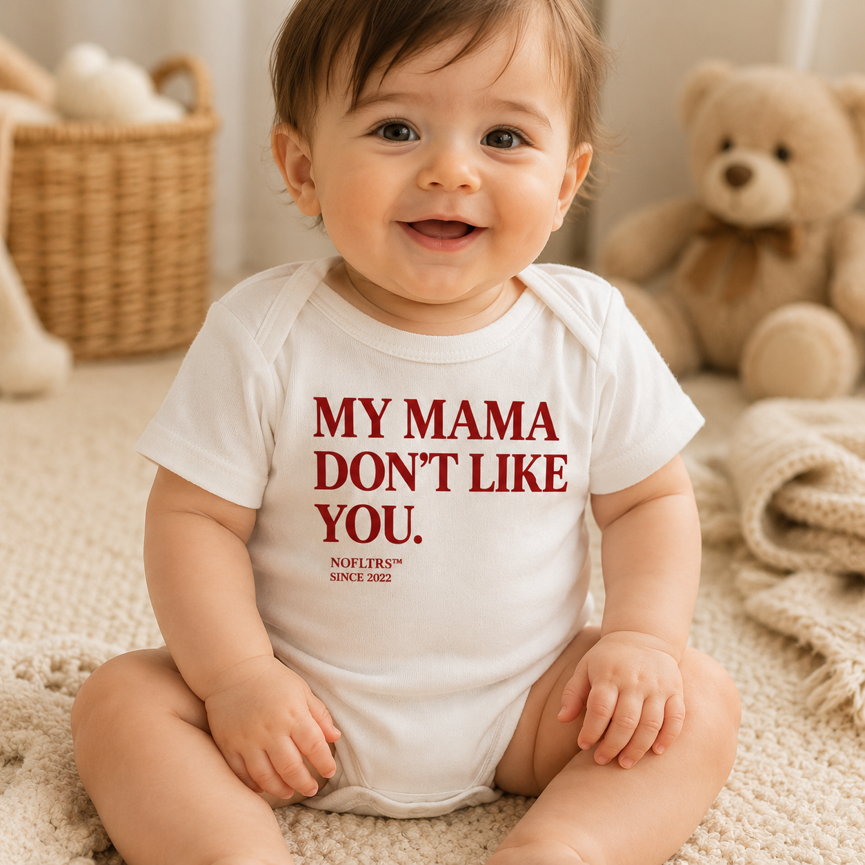 MY MAMA DON'T LIKE YOU BABY ONE PIECE