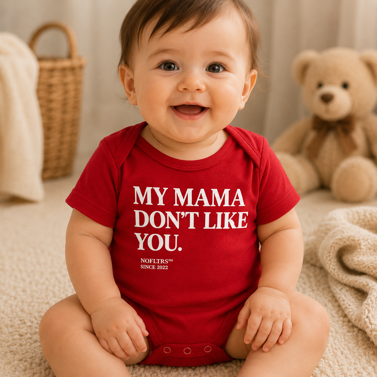 MY MAMA DON'T LIKE YOU BABY ONE PIECE