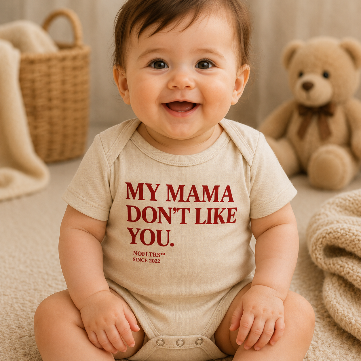 MY MAMA DON'T LIKE YOU BABY ONE PIECE