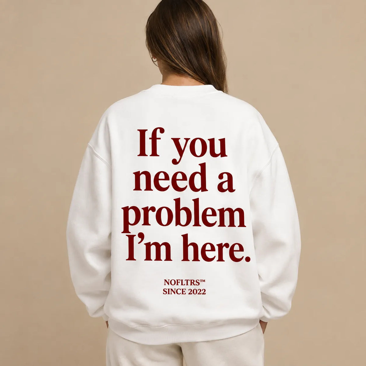 IF YOU NEED A PROBLEM I'M HERE SWEATSHIRT