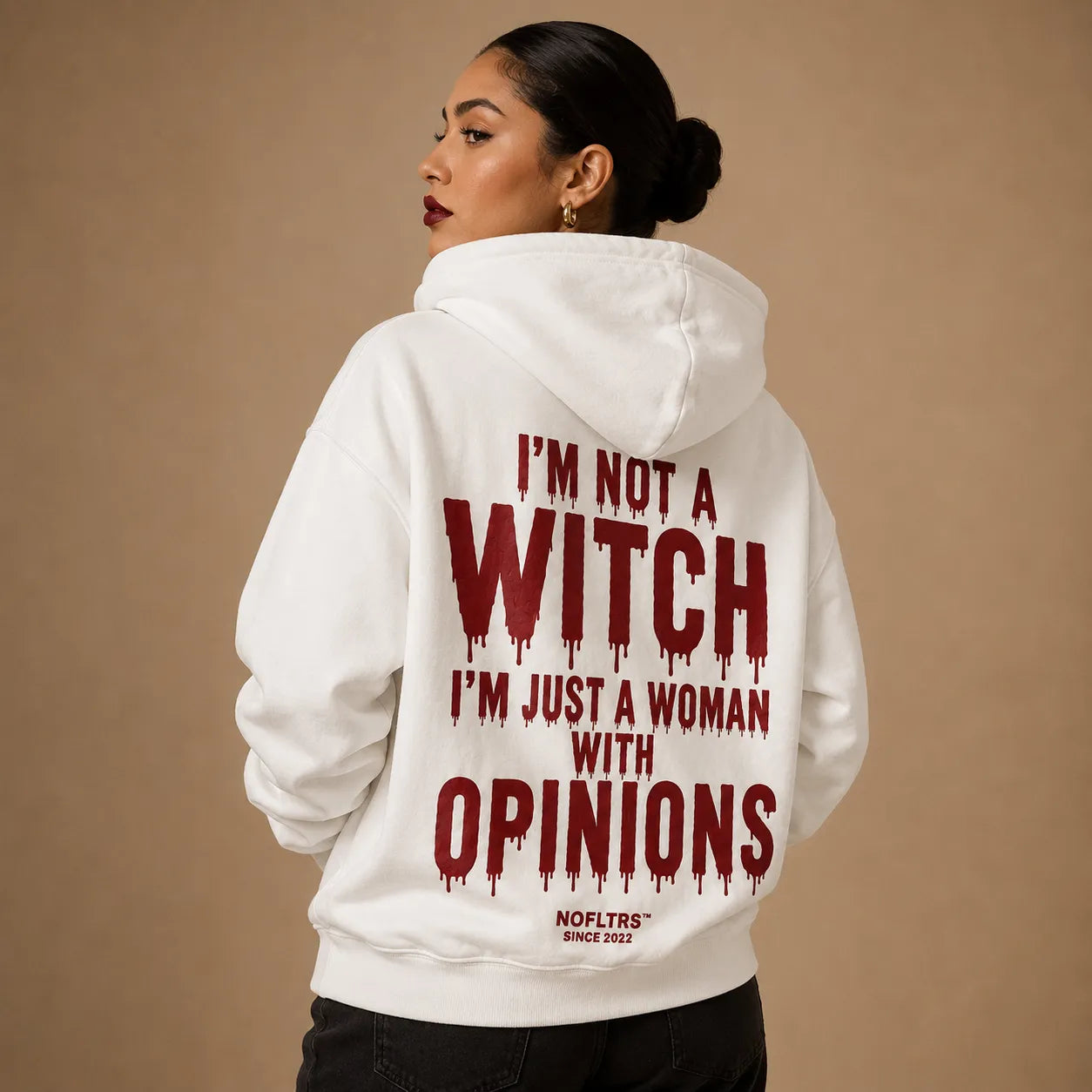 I'M NOT A WITCH I'M JUST A WOMAN WITH OPINIONS Hoodie