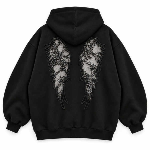 FALLEN ANGEL LACE WING HOODIE