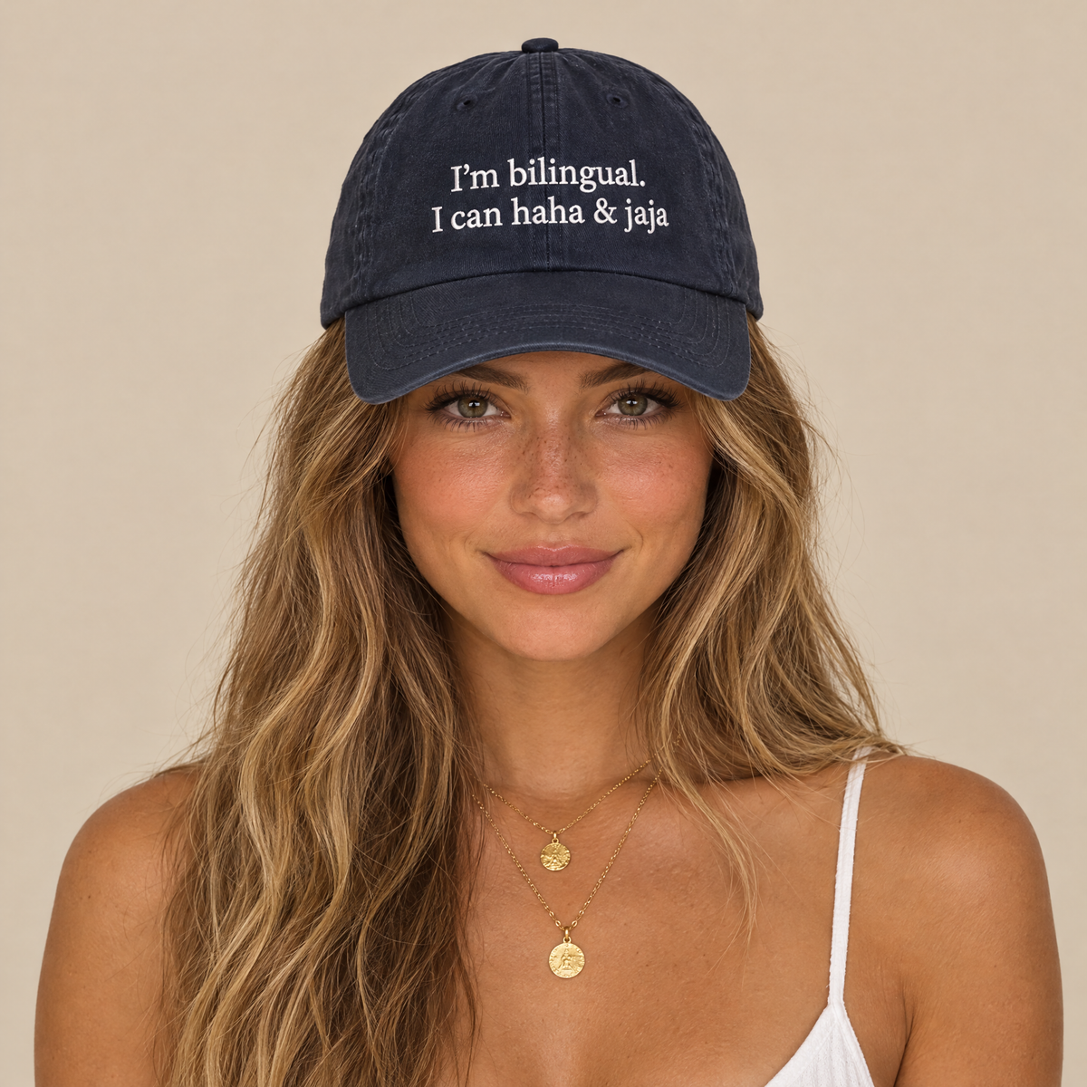 I'M BILINGUAL. I CAN HAHA & JAJA CAP