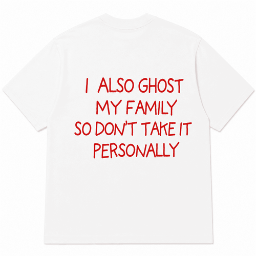 I Also Ghost My Family lazy halloween ghost costume shirt NOFLTRS