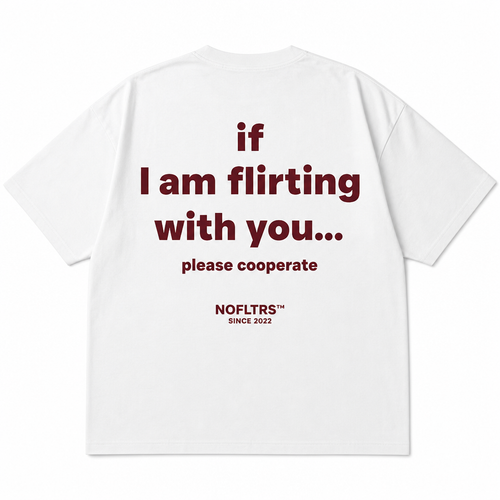 If I Am Flirting With You Please Cooperate conversation starter shirt NOFLTRS