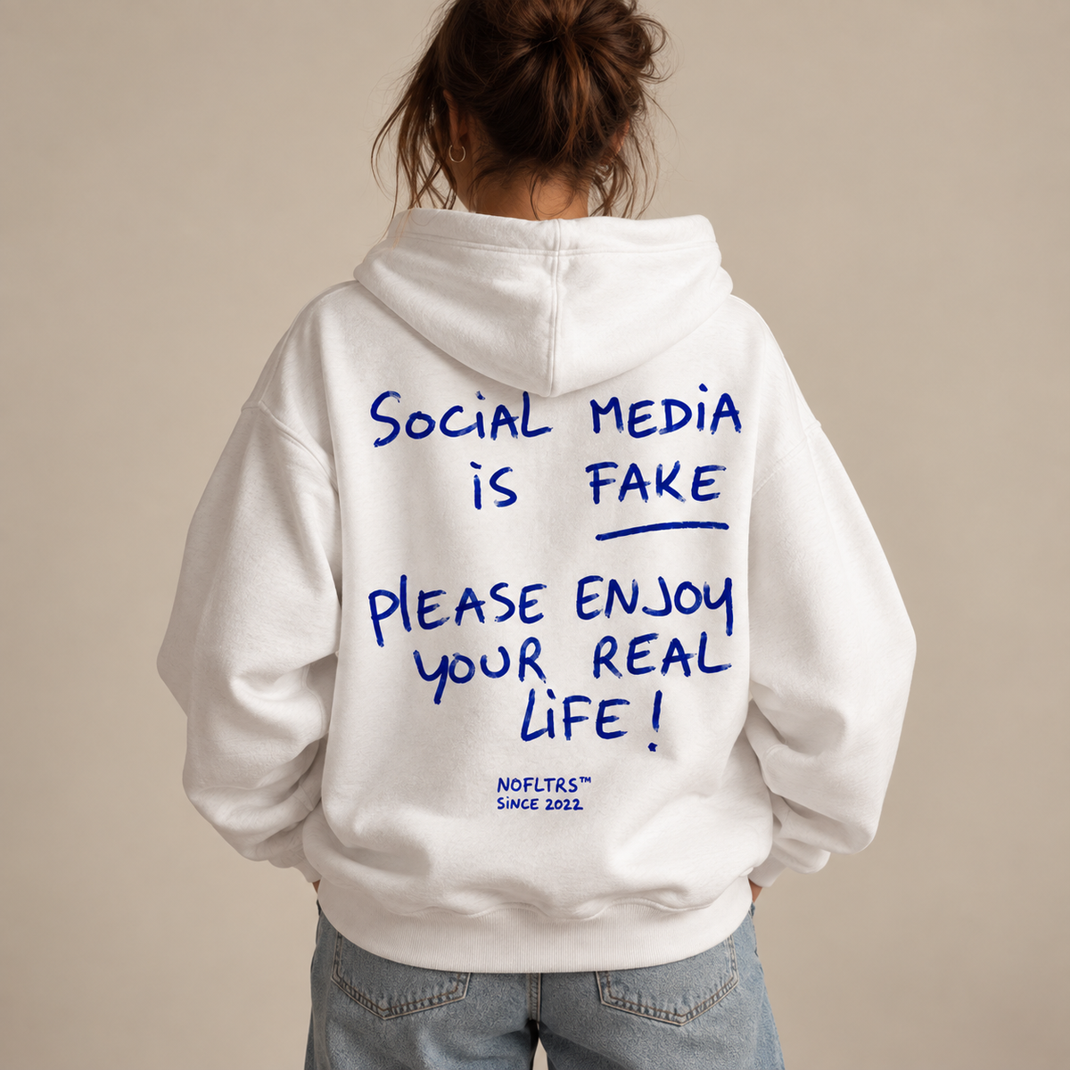 SOCIAL MEDIA IS FAKE PLEASE ENJOY YOUR REAL LIFE HOODIE