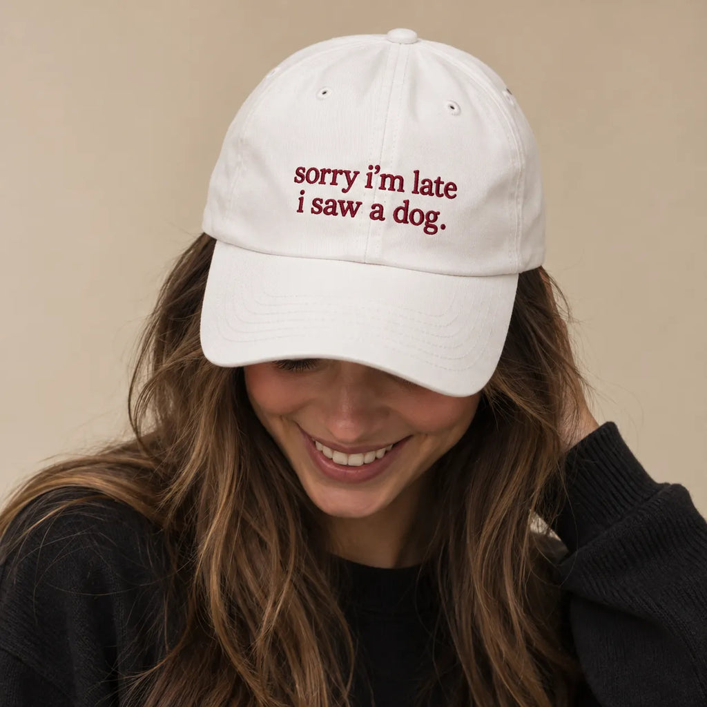 SORRY I'M LATE I SAW A DOG Cap