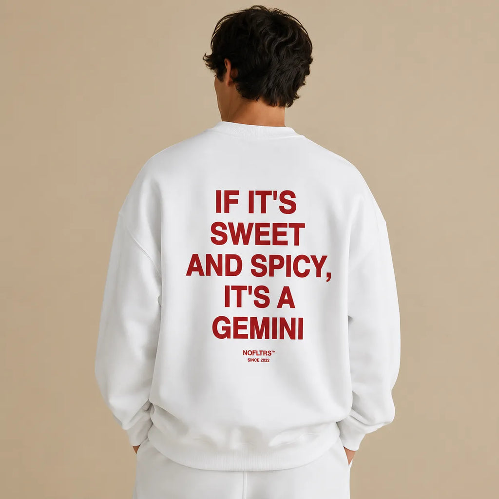 IF IT'S SWEET AND SPICY, IT'S A GEMINI SWEATSHIRT