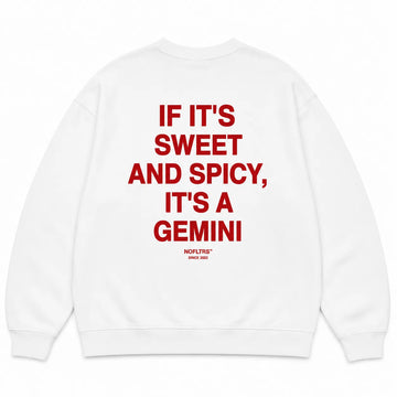 IF IT'S SWEET AND SPICY, IT'S A GEMINI SWEATSHIRT