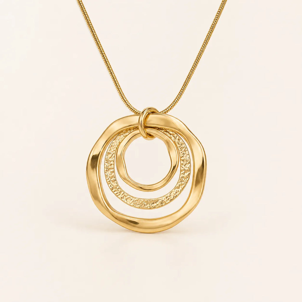 Triple Concentric Circle Necklace