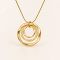 Triple Concentric Circle Necklace